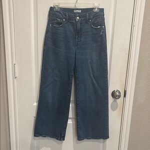 Good American Good Waist Palazzo High-Rise Wide Leg Jeans size 4 27